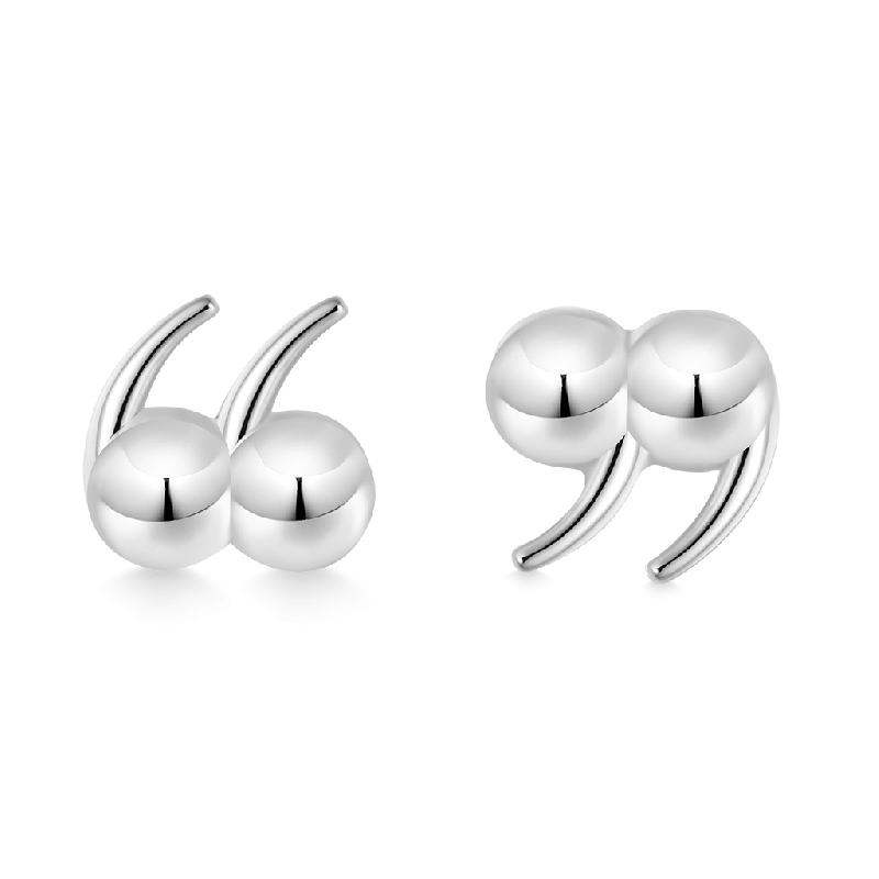 Quotation Mark Stud Earrings