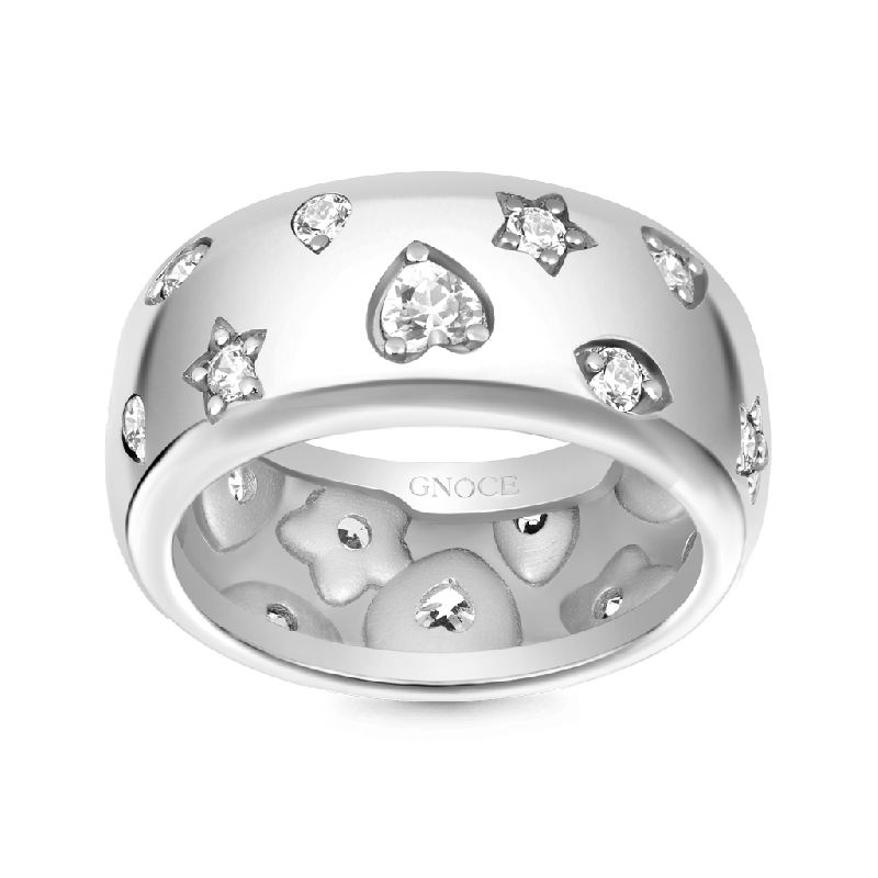 Silver Color Mixed Shape Ring