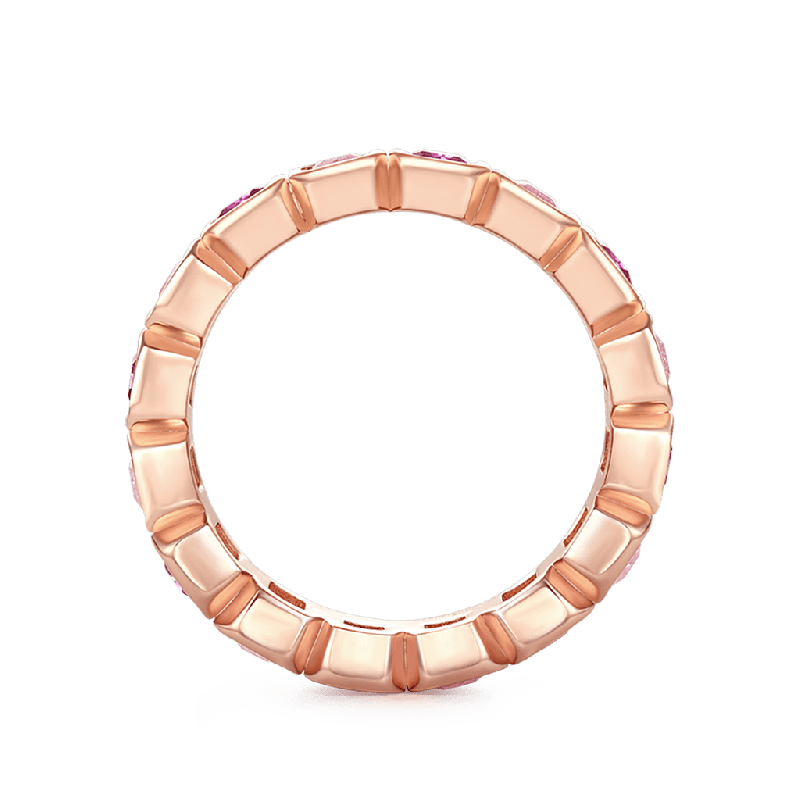 Morganite Baguette Cut Bezel Band