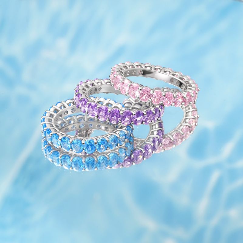 Morganite Oval-cut Eternity Band