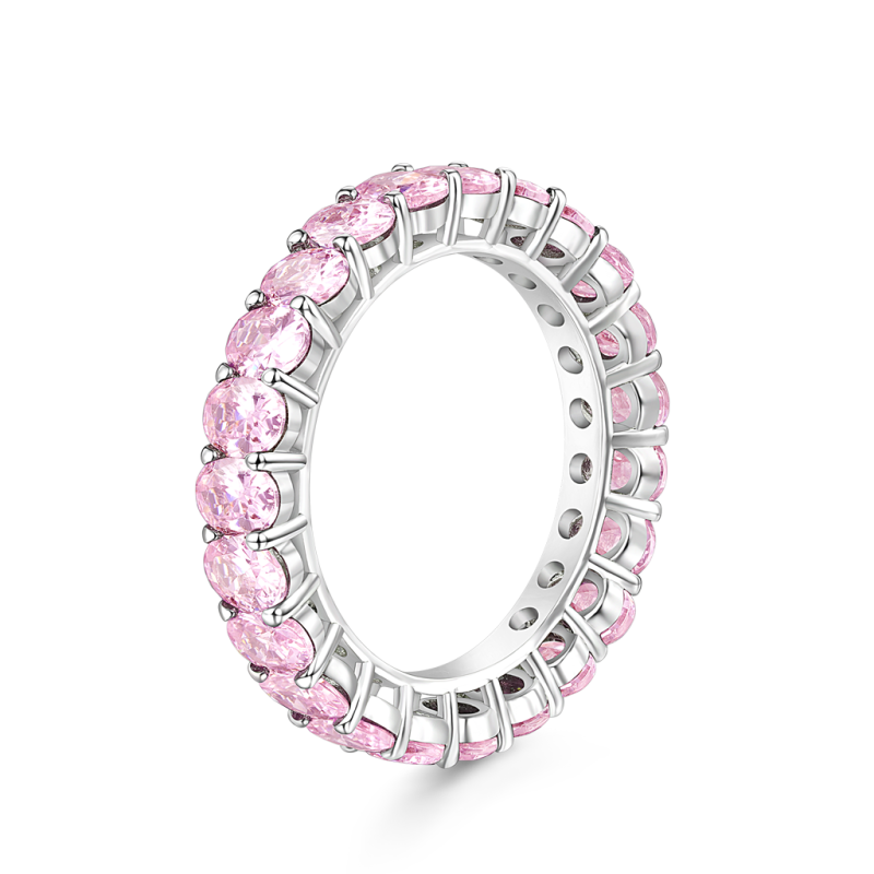 Morganite Oval-cut Eternity Band