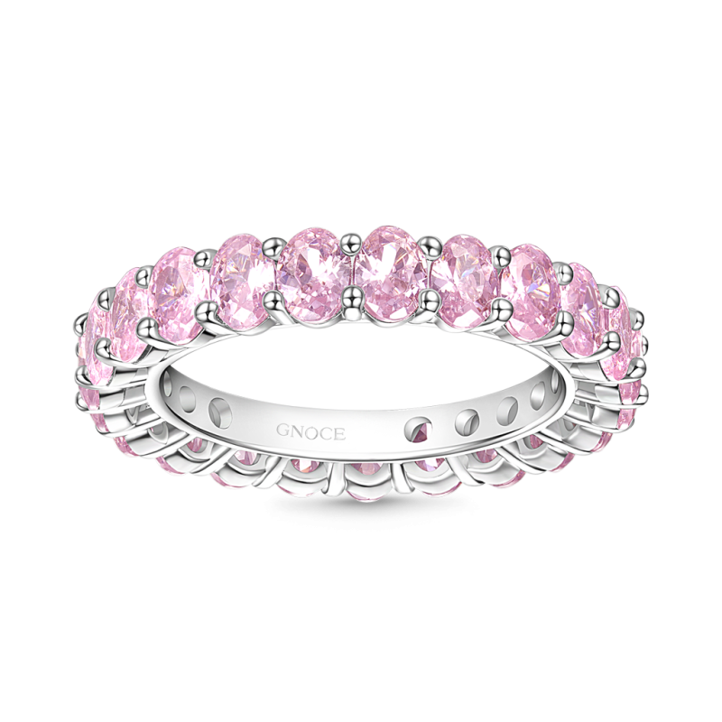 Morganite Oval-cut Eternity Band