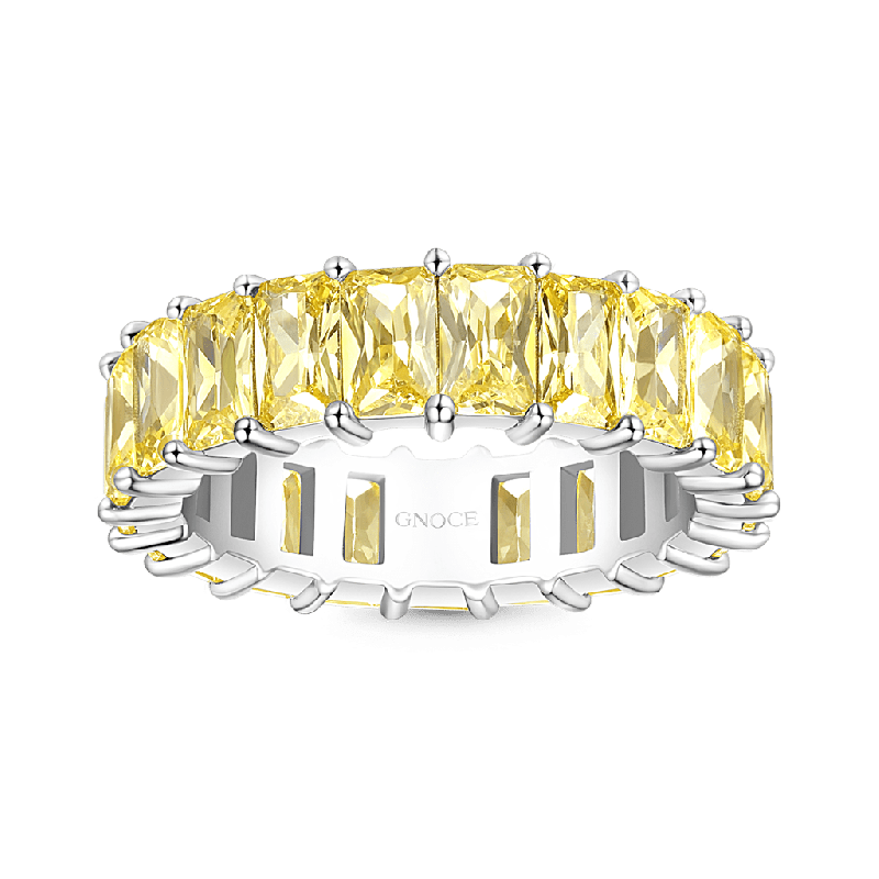 Citrine Baguette Cut Eternity Band
