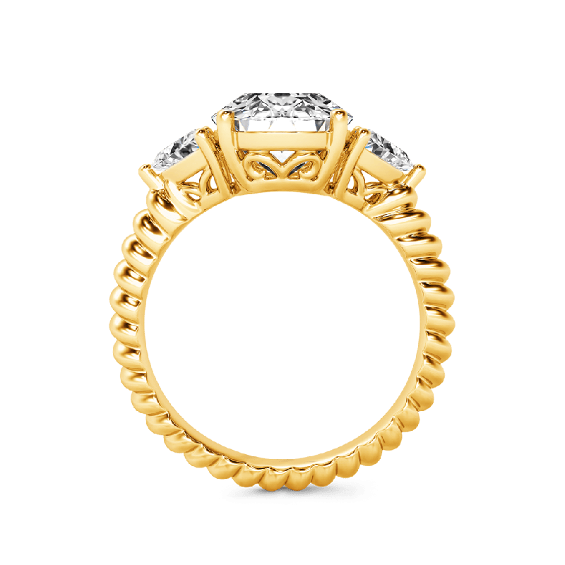 Oval Three-stone Engagement Ring