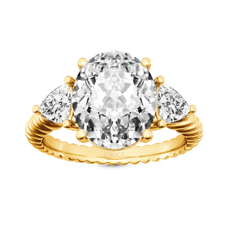 Oval Three-stone Engagement Ring