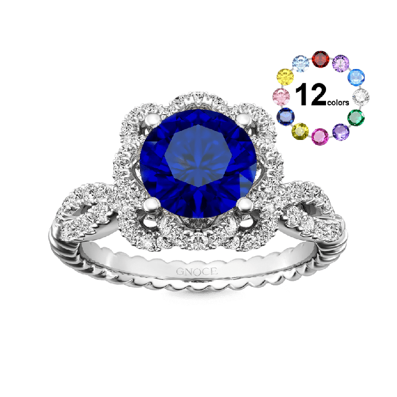 Round Cut Vintage Birthstone Ring