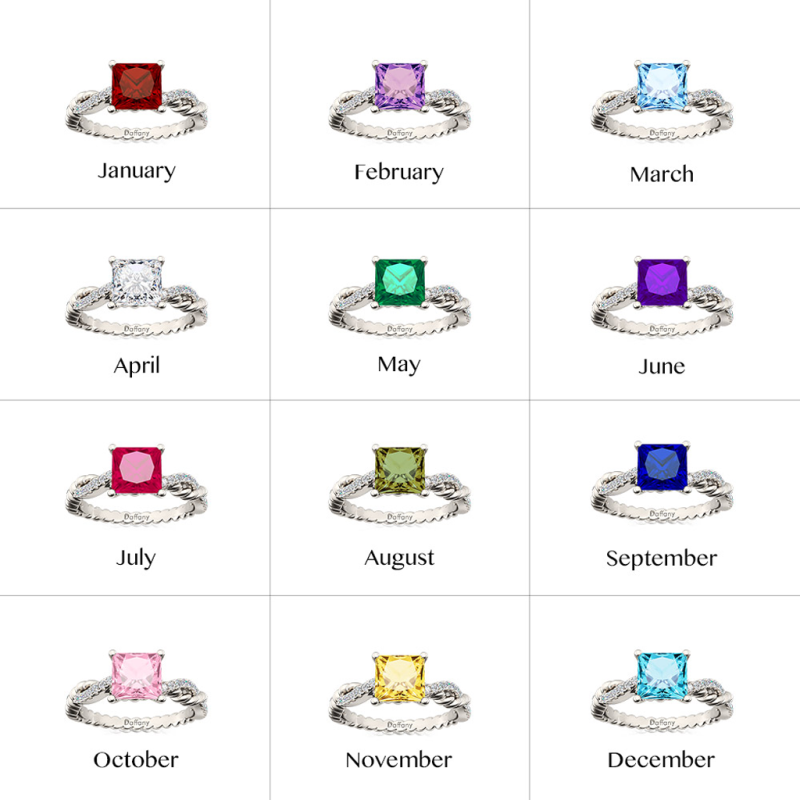 Princess Cut Twisted Infinity Ring