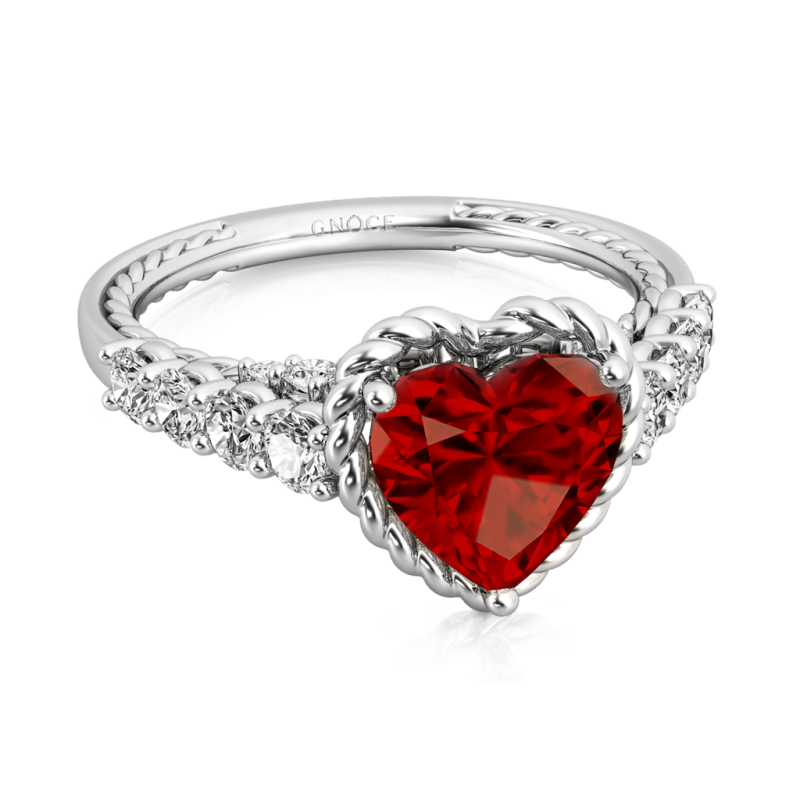 Heart Vintage Cathedral Ring