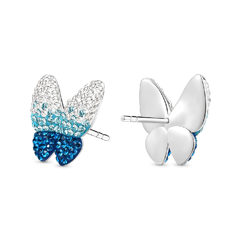 Blue Gradient Butterfly Earrings