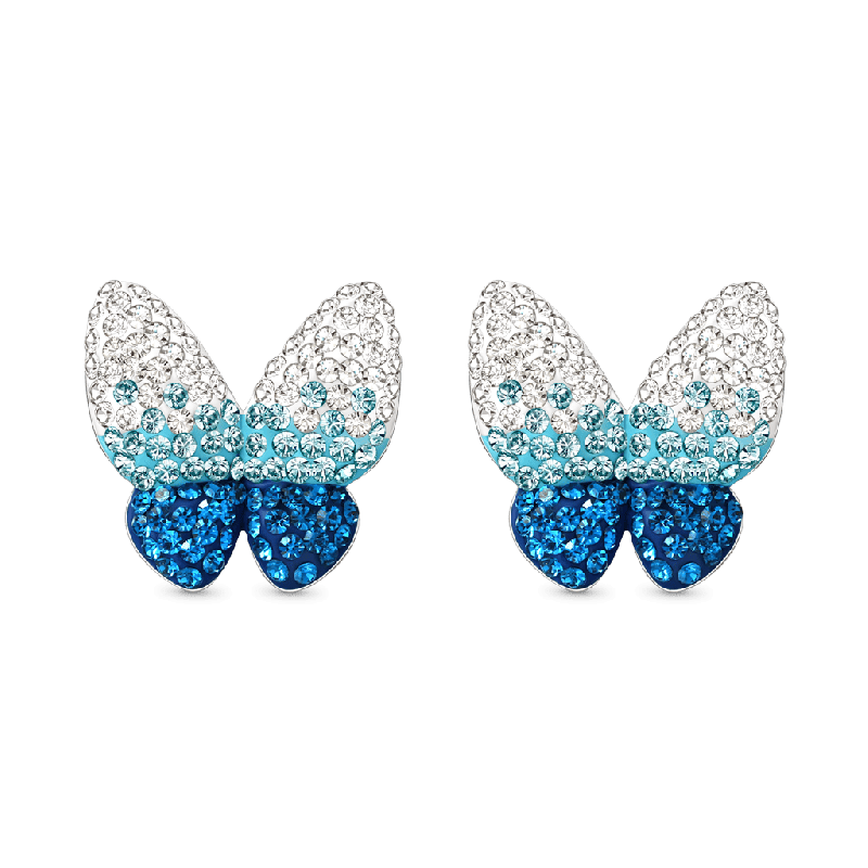 Blue Gradient Butterfly Earrings