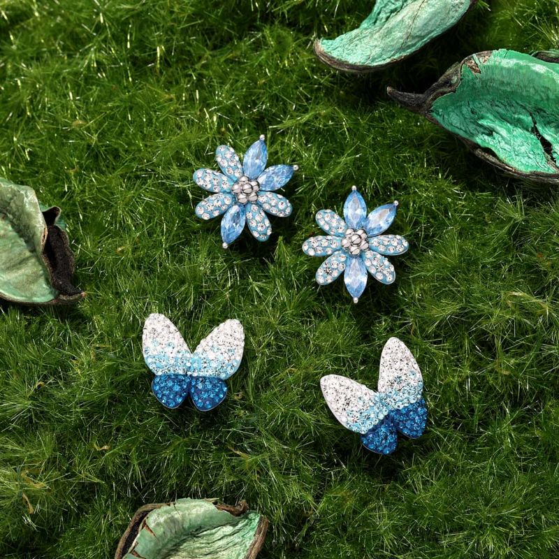 Blue Gradient Butterfly Earrings