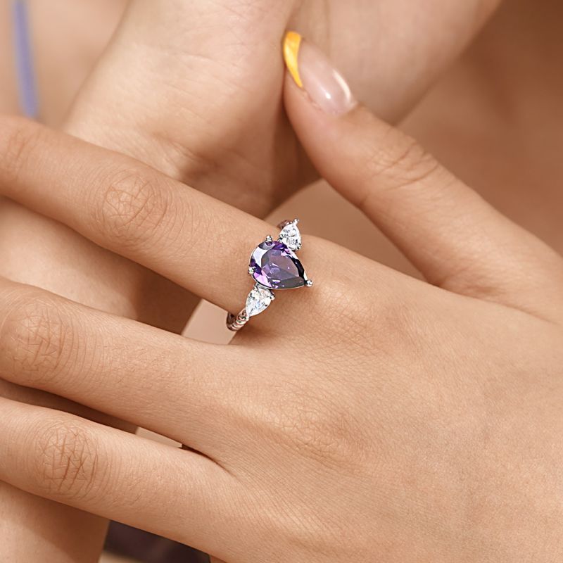 Three-stone Twisted Rope Ring