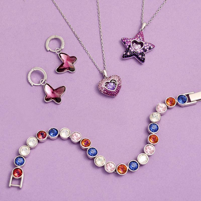Dancing Heart Amethyst Star Necklace