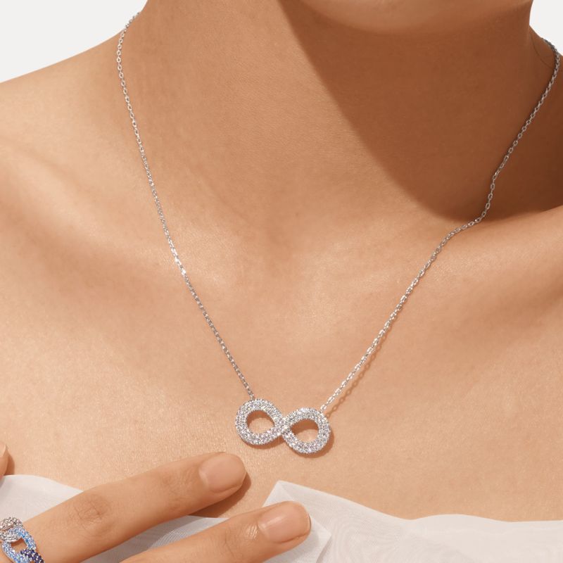 Gradient Infinite Pavé Necklace