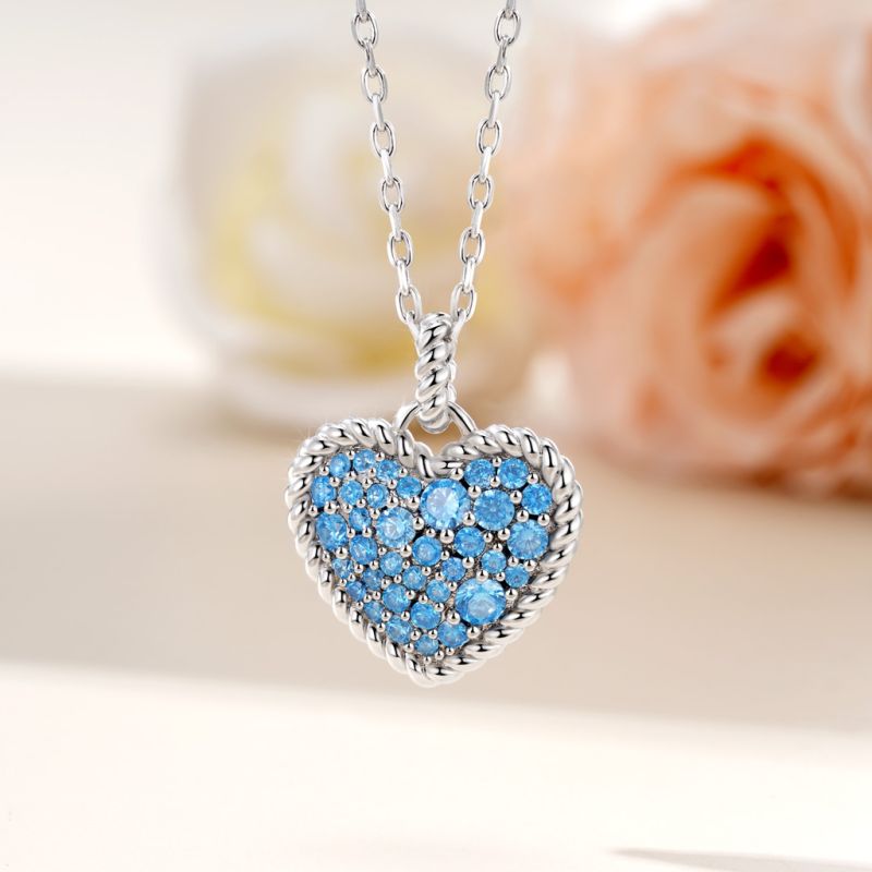 Love Heart Twisted Rope Necklace