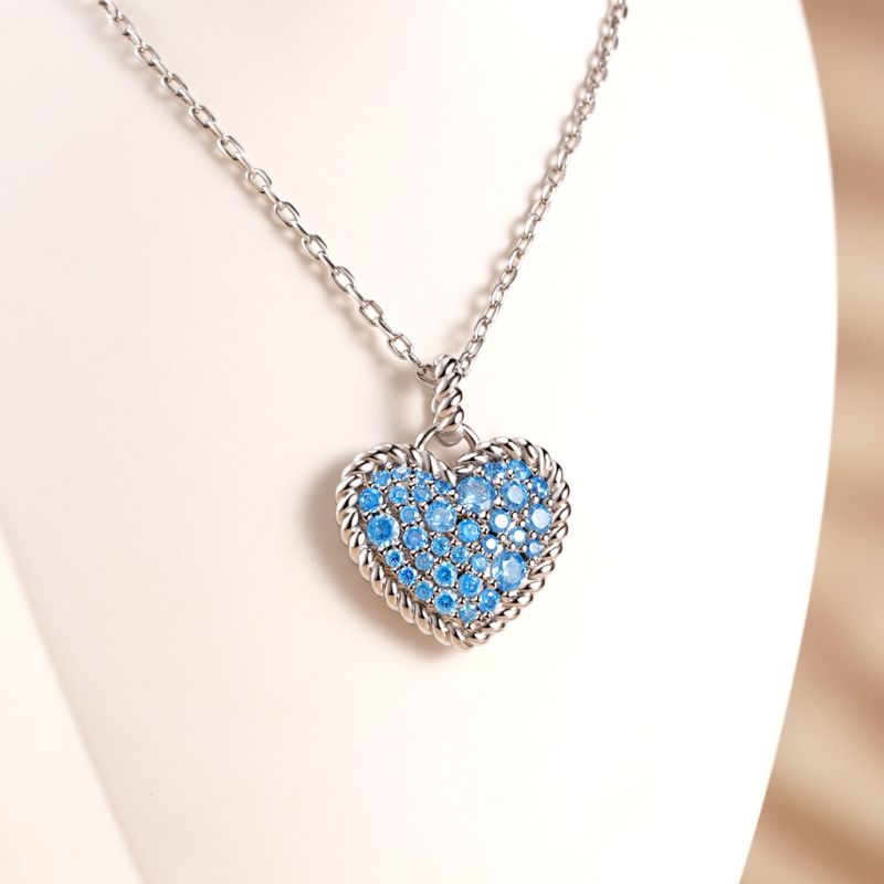 Love Heart Twisted Rope Necklace