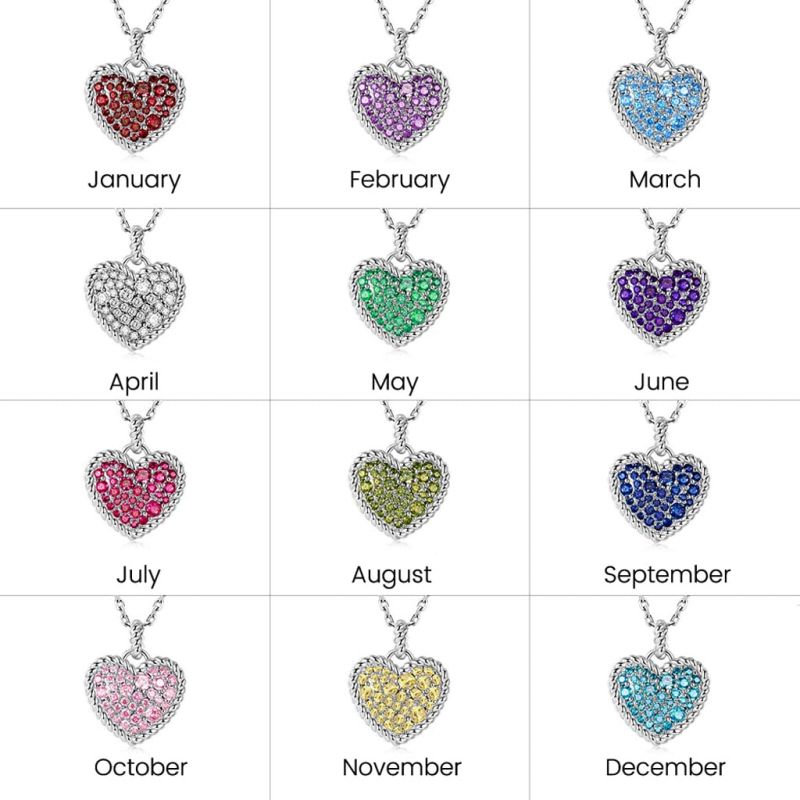 Love Heart Twisted Rope Necklace