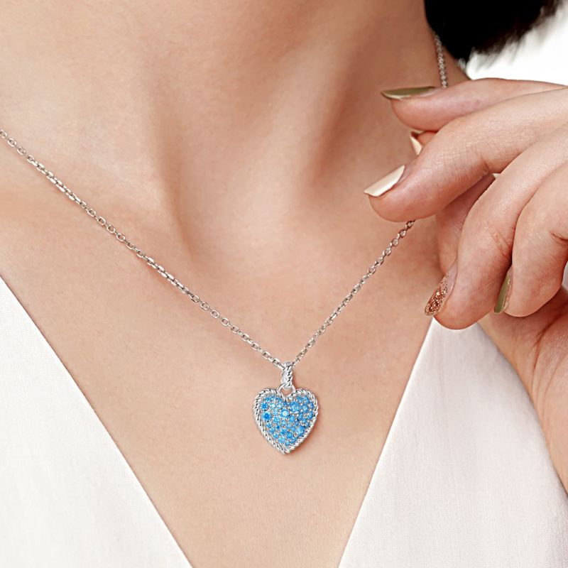 Love Heart Twisted Rope Necklace
