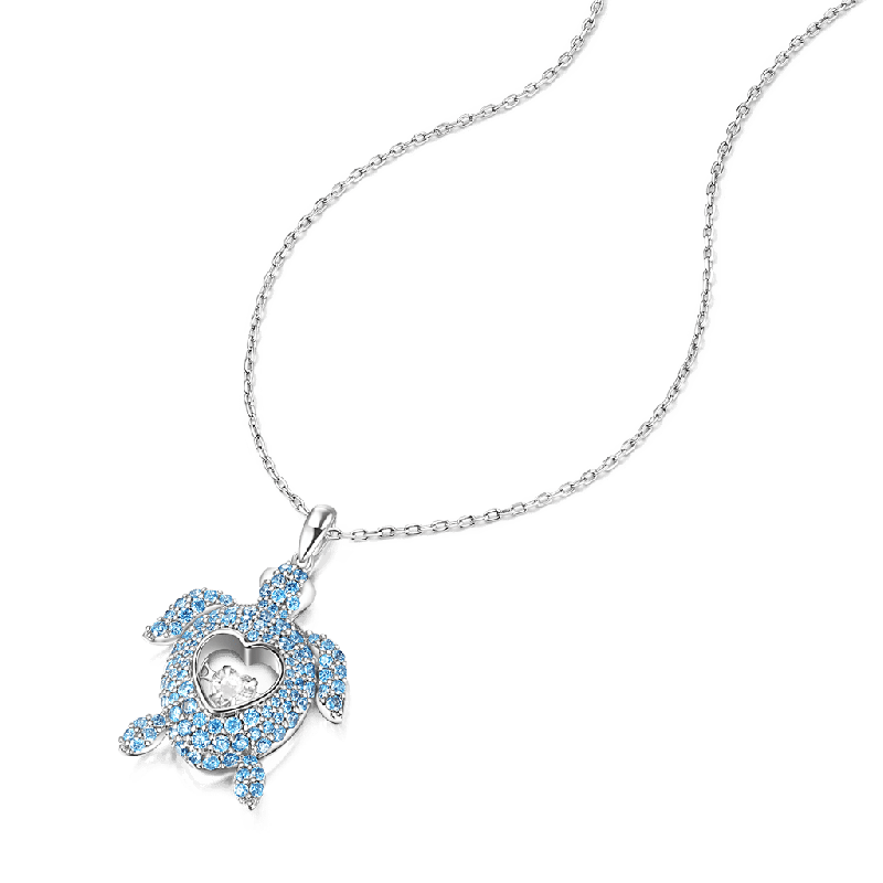 Turtle Dancing Heart Necklace
