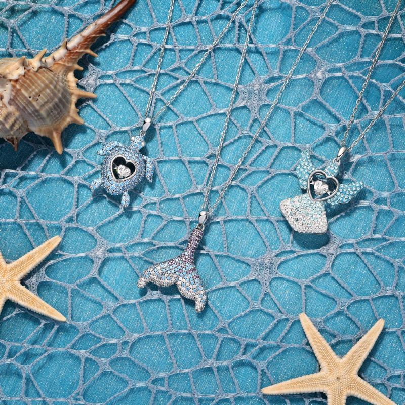 Turtle Dancing Heart Necklace