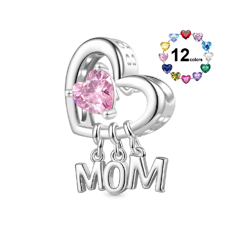 Mothers Day Love Heart Charm