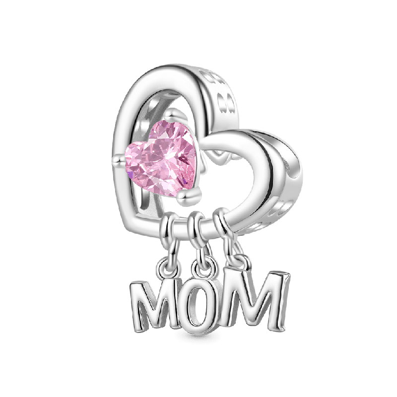 Mothers Day Love Heart Charm