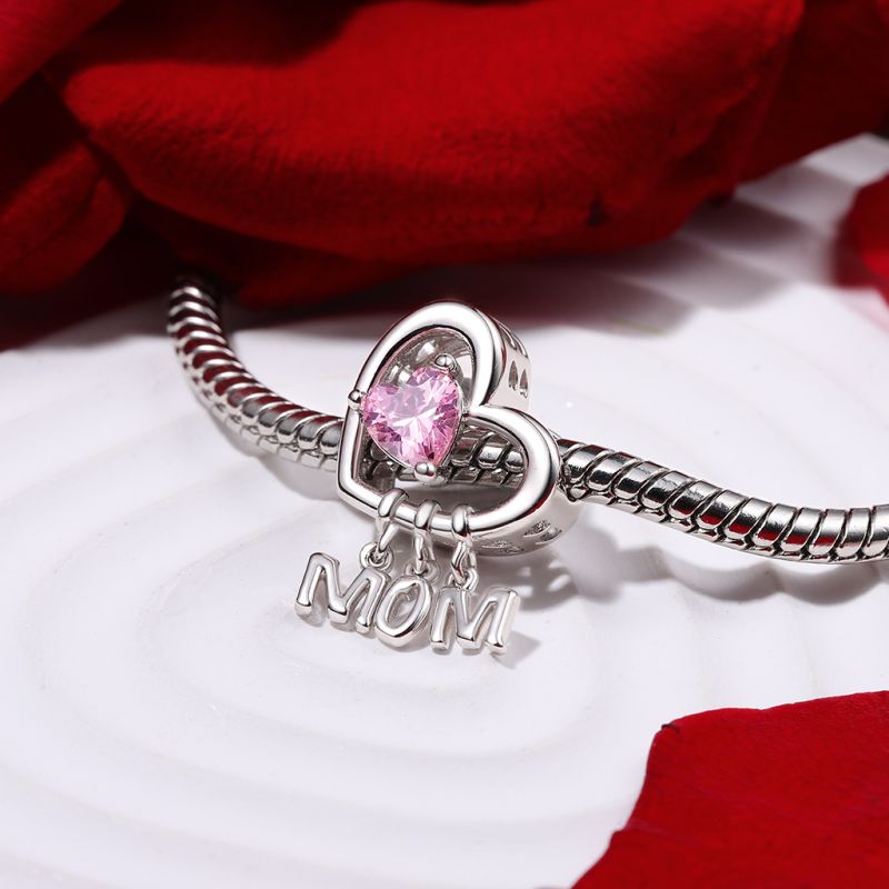 Mothers Day Love Heart Charm