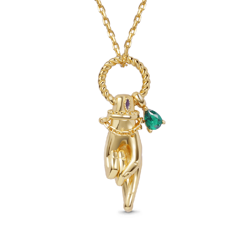 Get Lucky Gesture Twisted Rope Necklace