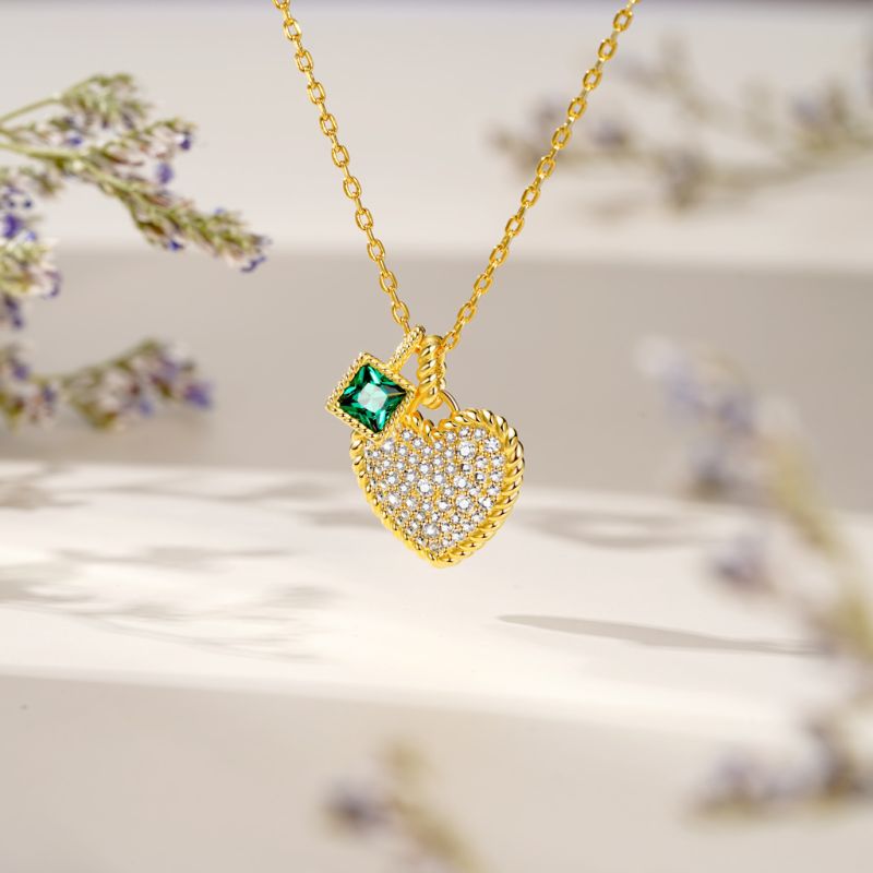 Emerald Princess Twisted Rope Necklace