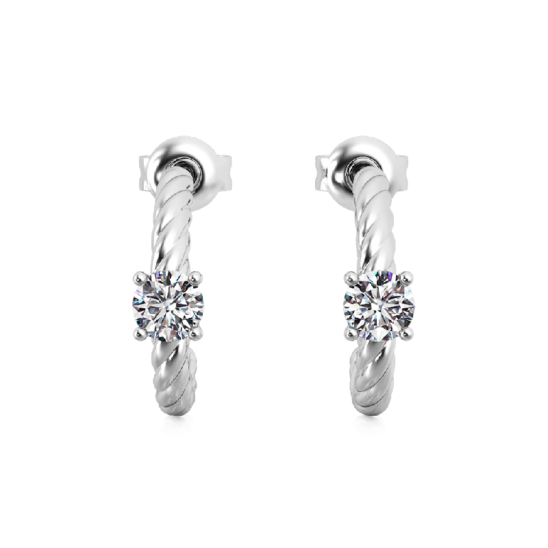 Twisted C-hoop Earrings