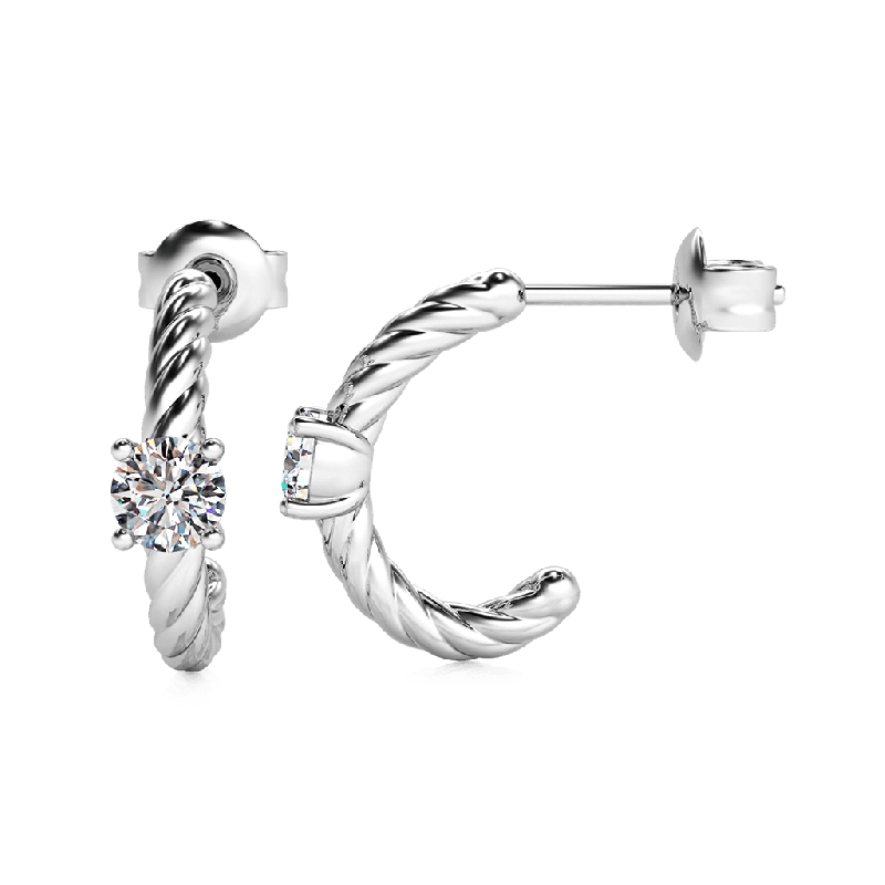 Twisted C-hoop Earrings