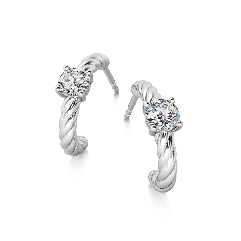 Twisted C-hoop Earrings