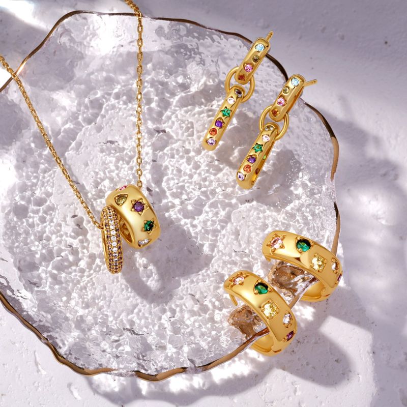 Fancy Color Mixed Shape Earrings