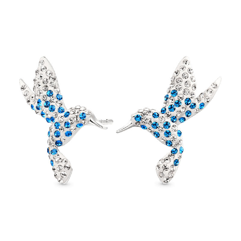 Blue Hummingbird Earrings