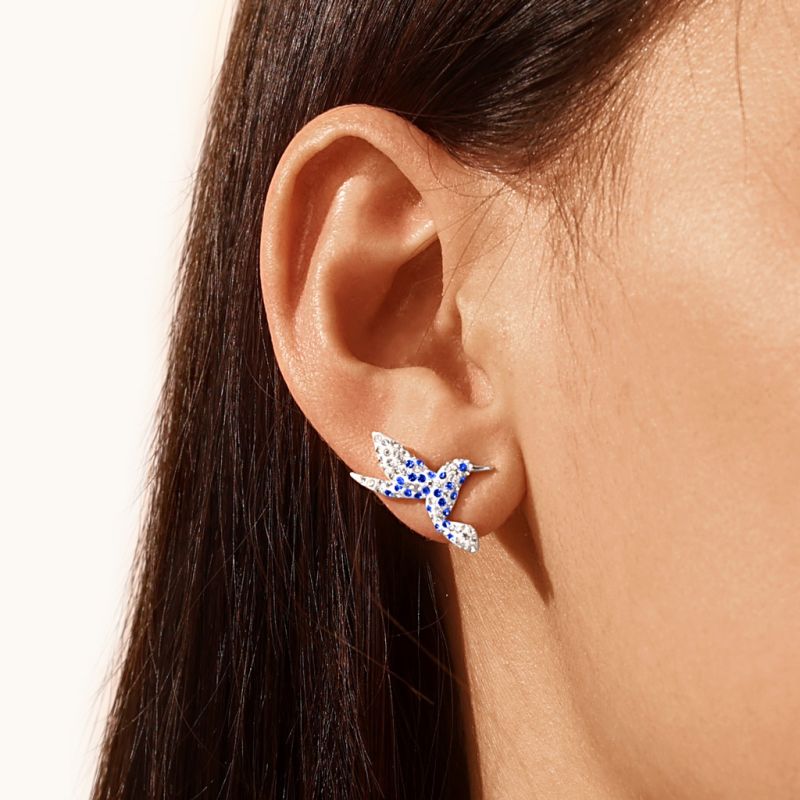 Blue Hummingbird Earrings