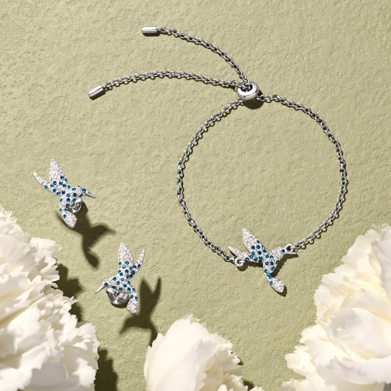 Blue Hummingbird Earrings