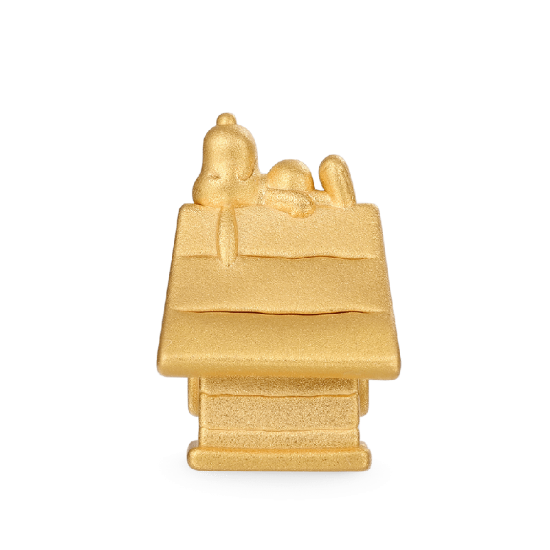 18k Gold Snoopy Doghouse Charm