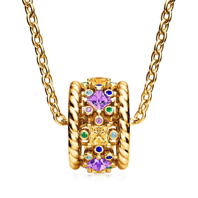 Sunny Day Drum Pendant Necklace