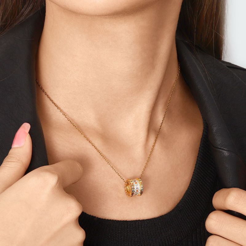 Colorful World Drum Pendant Necklace