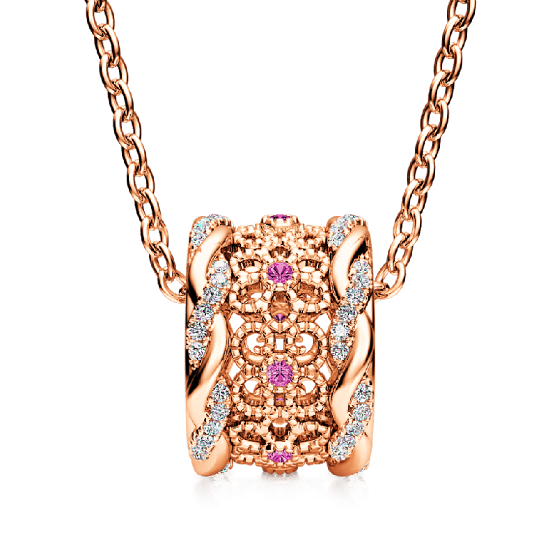 Flower Vintage Infinity Drum Necklace