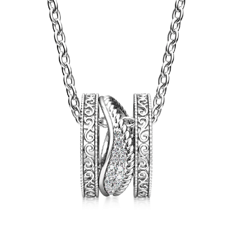 Angel Wing Drum Pendant Necklace