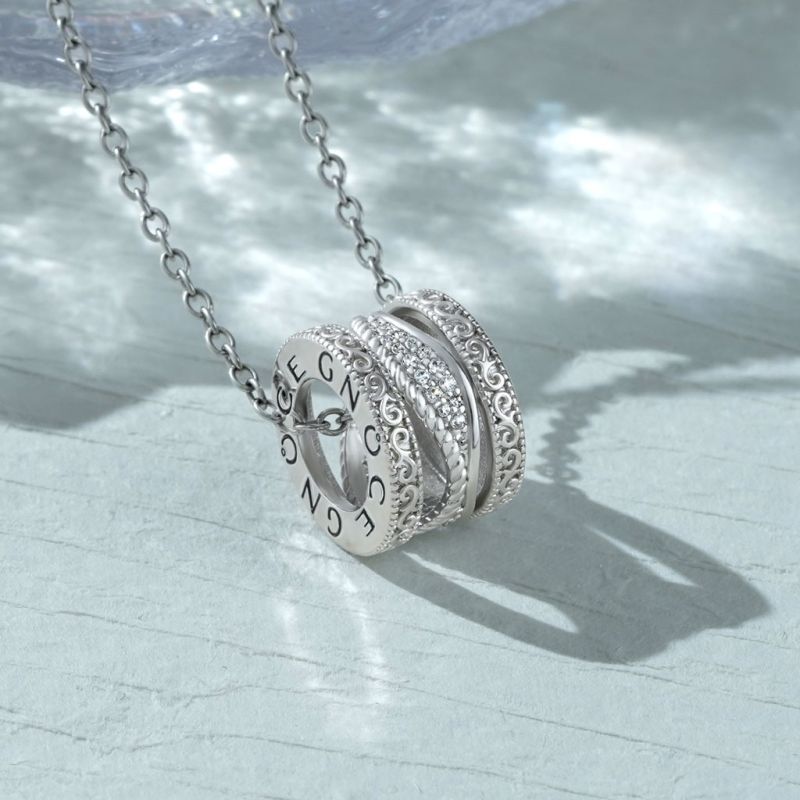 Angel Wing Drum Pendant Necklace
