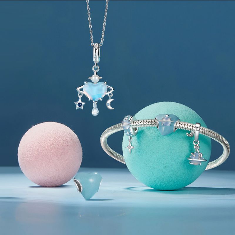 Blue Love Planet Charm