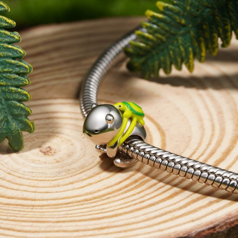 Capybara with Mini Turtle Charm