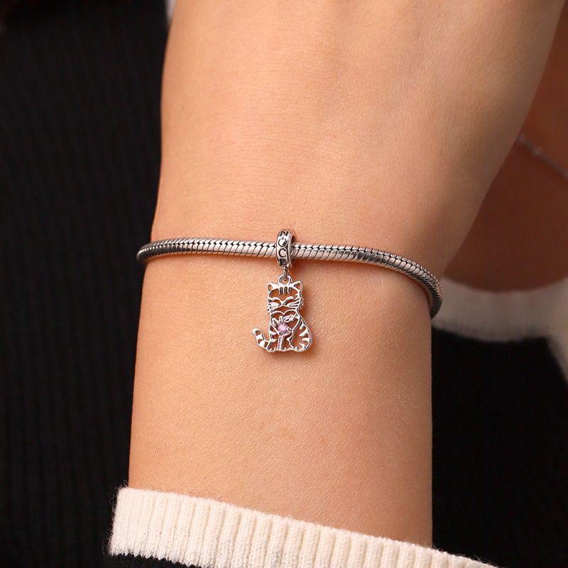 Hollow Engravable Cat Pendant