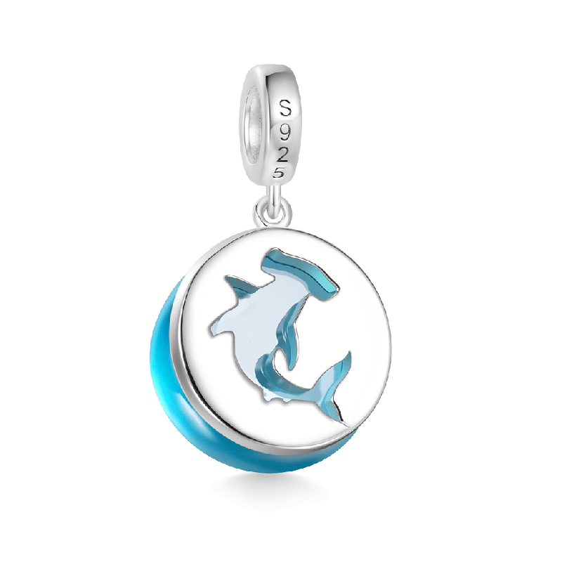 Hammerhead Shark Glass Pendant