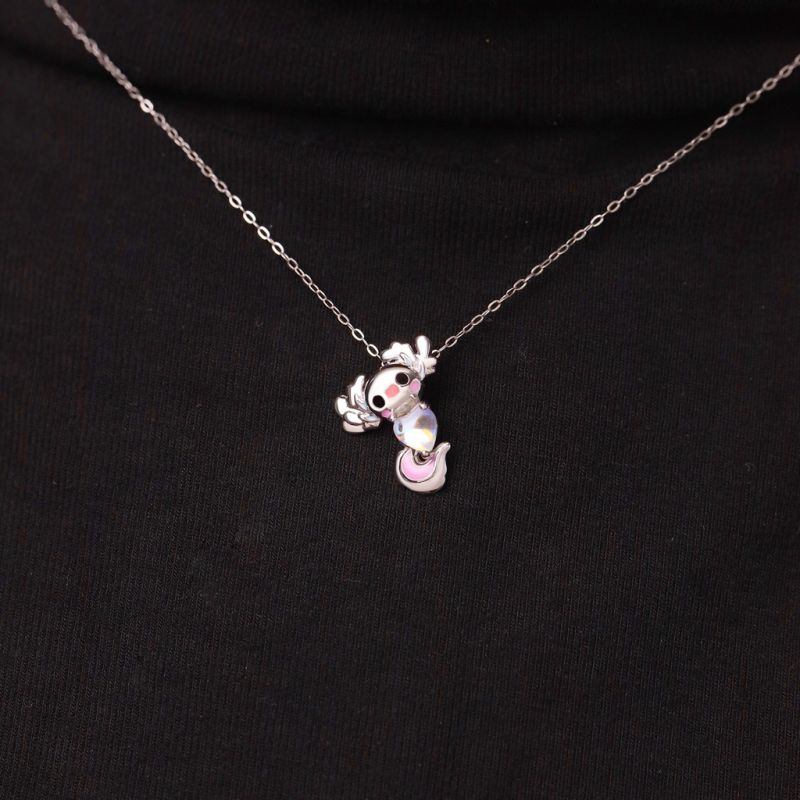 Mexican Axolotl Moonstone Necklace
