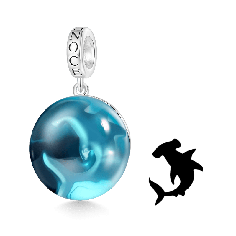 Hammerhead Shark Glass Pendant