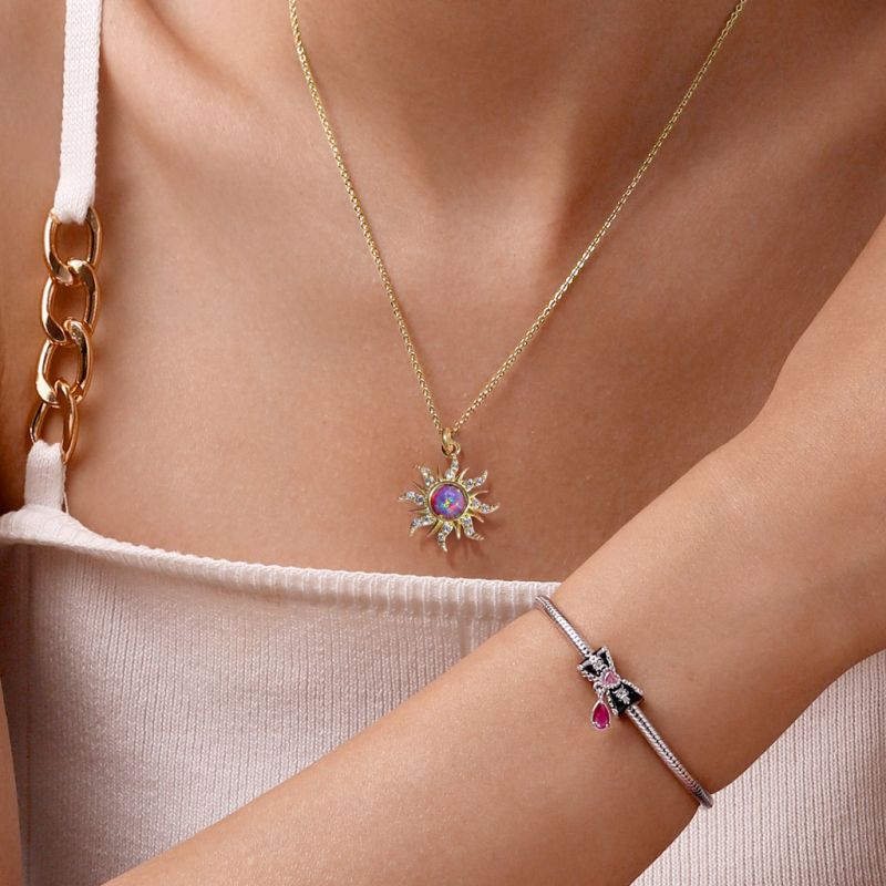 Dopamine Golden Sun Opal Necklace