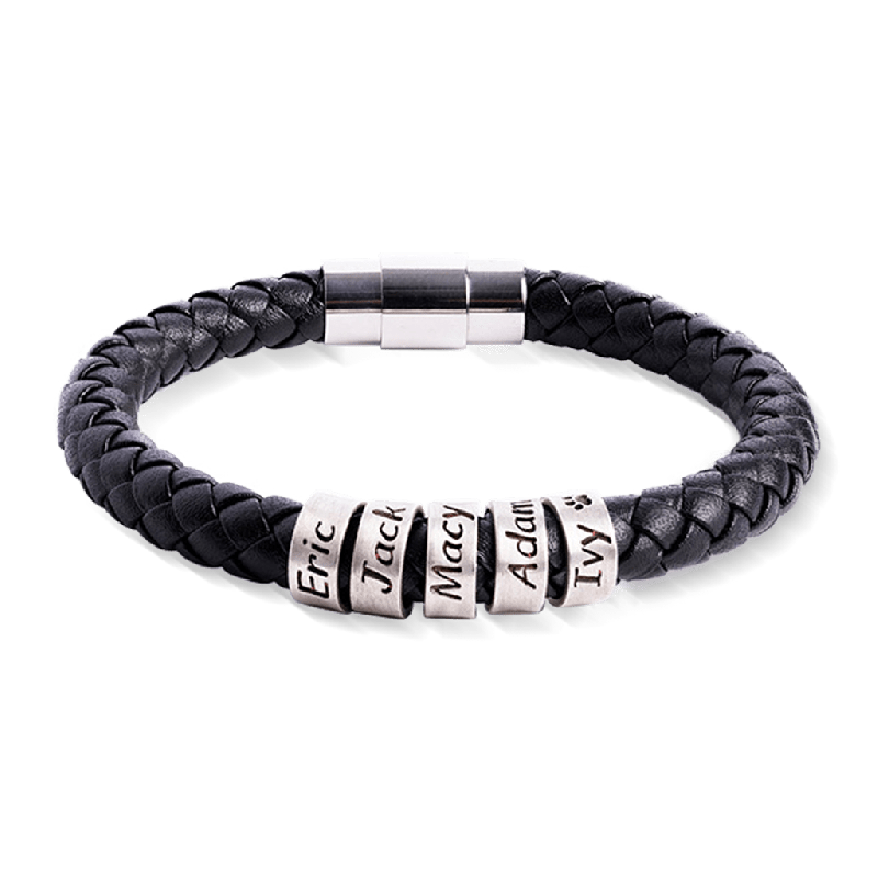 Hip-hop Braided Leather Bracelet